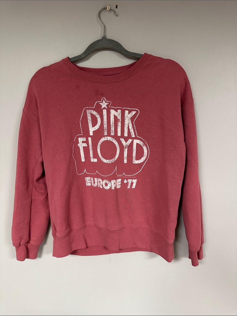 Abercrombie Kids Girls Pink Floyd Graphic sweatshirt, Dusty Rose size 13/14